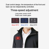 Maxbell 4 Areas Heated Jacket Outwear Zip Hoodie Hooded Workwear Long Sleeves Jacket M