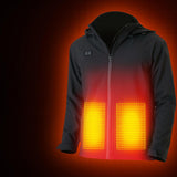 Maxbell 4 Areas Heated Jacket Outwear Zip Hoodie Hooded Workwear Long Sleeves Jacket M