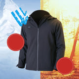 Maxbell 4 Areas Heated Jacket Outwear Zip Hoodie Hooded Workwear Long Sleeves Jacket XL