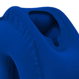 Maxbell Inflatable Travel Pillow Office Neck Pillow for Sleeping Traveling Blue
