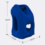 Maxbell Inflatable Travel Pillow Office Neck Pillow for Sleeping Traveling Blue