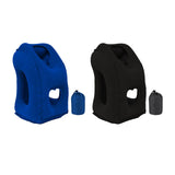 Maxbell Inflatable Travel Pillow Office Neck Pillow for Sleeping Traveling Blue