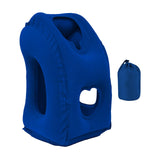 Maxbell Inflatable Travel Pillow Office Neck Pillow for Sleeping Traveling Blue