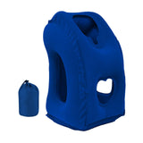 Maxbell Inflatable Travel Pillow Office Neck Pillow for Sleeping Traveling Blue