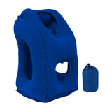 Maxbell Inflatable Travel Pillow Office Neck Pillow for Sleeping Traveling Blue