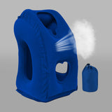 Maxbell Inflatable Travel Pillow Office Neck Pillow for Sleeping Traveling Blue