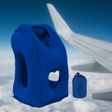 Maxbell Inflatable Travel Pillow Office Neck Pillow for Sleeping Traveling Blue
