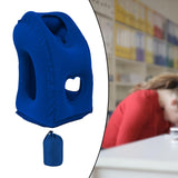 Maxbell Inflatable Travel Pillow Office Neck Pillow for Sleeping Traveling Blue