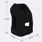 Maxbell Inflatable Travel Pillow Office Neck Pillow for Sleeping Traveling Black
