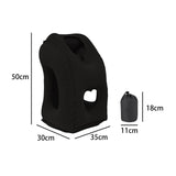 Maxbell Inflatable Travel Pillow Office Neck Pillow for Sleeping Traveling Black