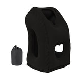 Maxbell Inflatable Travel Pillow Office Neck Pillow for Sleeping Traveling Black