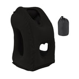 Maxbell Inflatable Travel Pillow Office Neck Pillow for Sleeping Traveling Black