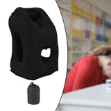 Maxbell Inflatable Travel Pillow Office Neck Pillow for Sleeping Traveling Black