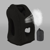 Maxbell Inflatable Travel Pillow Office Neck Pillow for Sleeping Traveling Black