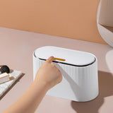 Maxbell Desk Garbage Can Storage Box for Pet Food with Lid for Desk Bedroom Office White