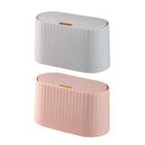 Maxbell Desk Garbage Can Storage Box for Pet Food with Lid for Desk Bedroom Office White