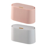 Maxbell Desk Garbage Can Storage Box for Pet Food with Lid for Desk Bedroom Office White