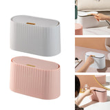 Maxbell Desk Garbage Can Storage Box for Pet Food with Lid for Desk Bedroom Office White
