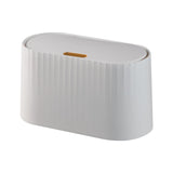 Maxbell Desk Garbage Can Storage Box for Pet Food with Lid for Desk Bedroom Office White