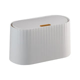 Maxbell Desk Garbage Can Storage Box for Pet Food with Lid for Desk Bedroom Office White