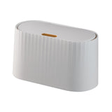 Maxbell Desk Garbage Can Storage Box for Pet Food with Lid for Desk Bedroom Office White