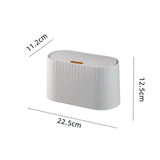 Maxbell Desk Garbage Can Storage Box for Pet Food with Lid for Desk Bedroom Office White