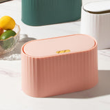 Maxbell Desk Garbage Can Storage Box for Pet Food with Lid for Desk Bedroom Office Pink