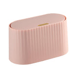 Maxbell Desk Garbage Can Storage Box for Pet Food with Lid for Desk Bedroom Office Pink