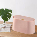 Maxbell Desk Garbage Can Storage Box for Pet Food with Lid for Desk Bedroom Office Pink