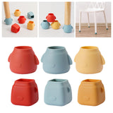 Maxbell 16Pcs Silicone Chair Leg Floor Protectors Replacable for Furniture Couch Round and Red