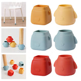 Maxbell 16Pcs Silicone Chair Leg Floor Protectors Replacable for Furniture Couch Round and Red