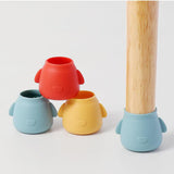 Maxbell 16Pcs Silicone Chair Leg Floor Protectors Replacable for Furniture Couch Round and Red