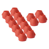 Maxbell 16Pcs Silicone Chair Leg Floor Protectors Replacable for Furniture Couch Round and Red