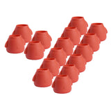 Maxbell 16Pcs Silicone Chair Leg Floor Protectors Replacable for Furniture Couch Round and Red