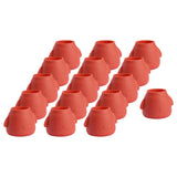 Maxbell 16Pcs Silicone Chair Leg Floor Protectors Replacable for Furniture Couch Round and Red