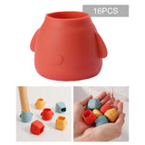 Maxbell 16Pcs Silicone Chair Leg Floor Protectors Replacable for Furniture Couch Round and Red