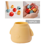 Maxbell 16Pcs Silicone Chair Leg Floor Protectors Replacable for Furniture Couch Round and Yellow