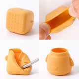 Maxbell 16Pcs Silicone Chair Leg Floor Protectors Replacable for Furniture Couch Round and Yellow