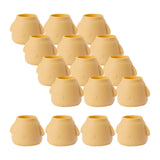 Maxbell 16Pcs Silicone Chair Leg Floor Protectors Replacable for Furniture Couch Round and Yellow