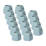 Maxbell 16Pcs Silicone Chair Leg Floor Protectors Replacable for Furniture Couch Square and Blue