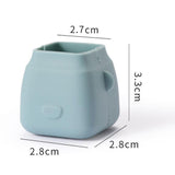 Maxbell 16Pcs Silicone Chair Leg Floor Protectors Replacable for Furniture Couch Square and Blue