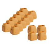Maxbell 16Pcs Silicone Chair Leg Floor Protectors Replacable for Furniture Couch Square and Yellow