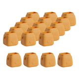 Maxbell 16Pcs Silicone Chair Leg Floor Protectors Replacable for Furniture Couch Square and Yellow
