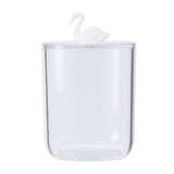 Maxbell Multipurpose Makeup Cotton Pad Organizer Transparent for Bathroom Restroom Swan