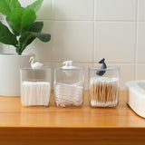 Maxbell Multipurpose Makeup Cotton Pad Organizer Transparent for Bathroom Restroom Swan