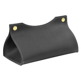 Maxbell PU Leather Outdoor Tissue Box Storage Holder Portable for Beach Hiking BBQ black