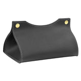 Maxbell PU Leather Outdoor Tissue Box Storage Holder Portable for Beach Hiking BBQ black