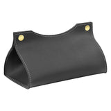 Maxbell PU Leather Outdoor Tissue Box Storage Holder Portable for Beach Hiking BBQ black