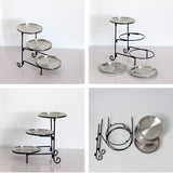 Maxbell 3 Tier Serving Tray Mini Cake Cupcake Stand Detachable for Party Home
