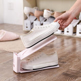Maxbell Shoes Display Stand Adjustable for Dormitory Living Room Men Leather Shoe White